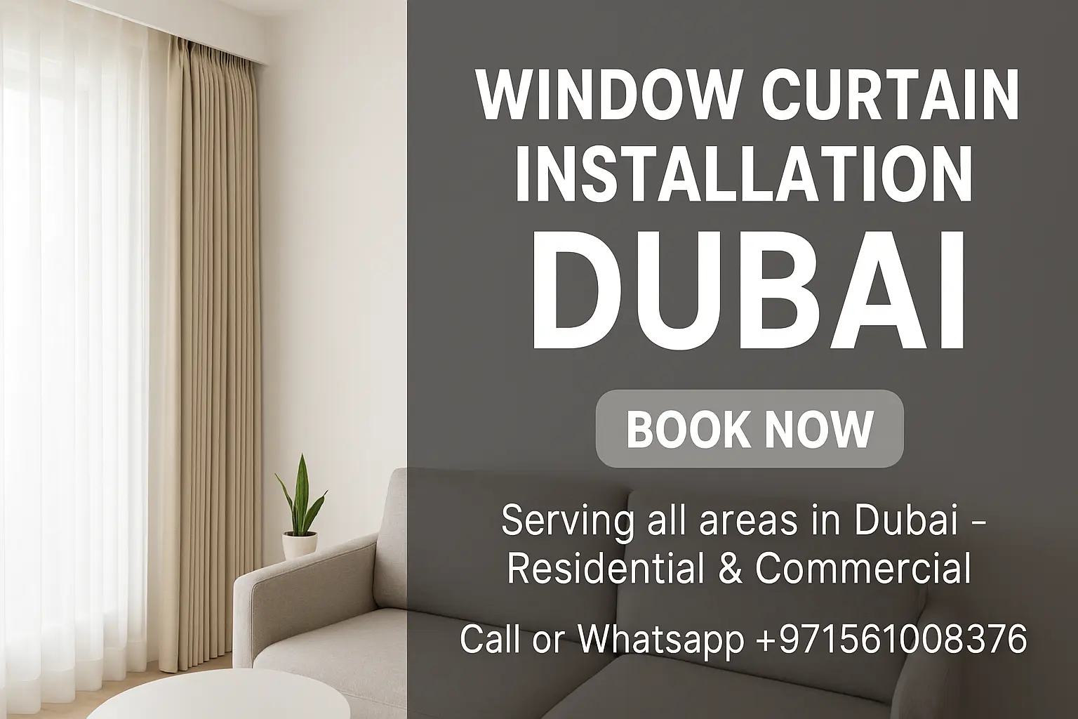How to Install Window Curtains in Dubai
